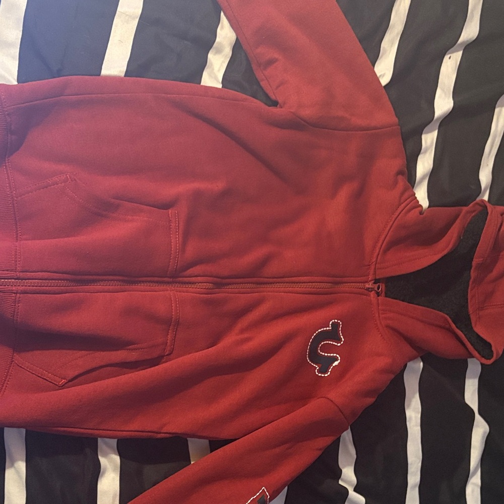 True Religion Red Zip up hoodie